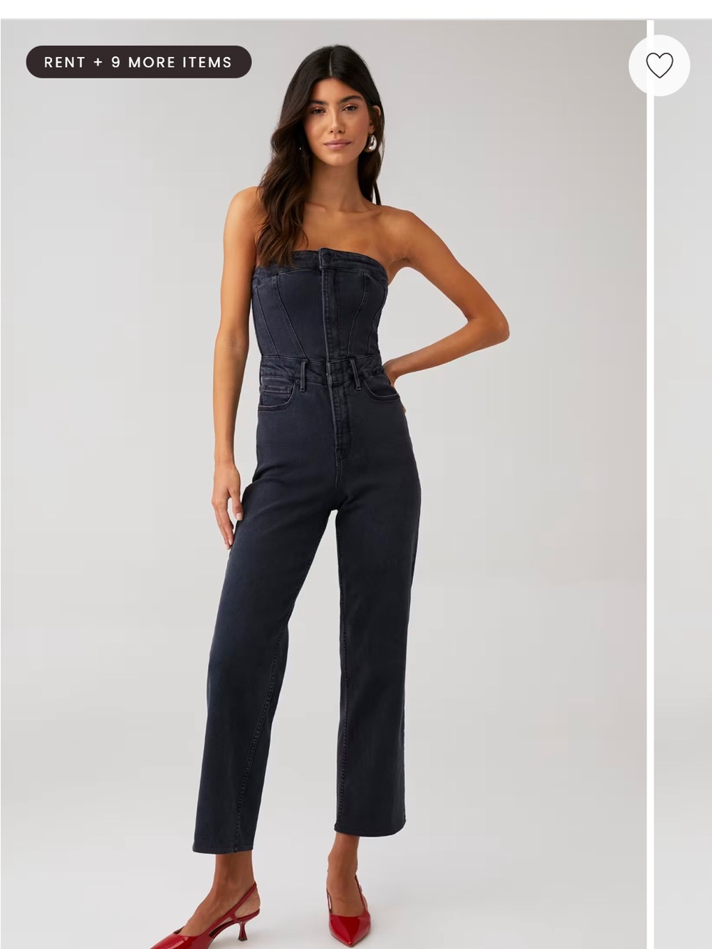 90s tubs Black Denim Jumpsuit